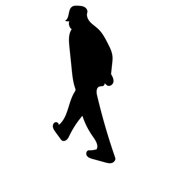 Walking Man Silhouette PNG
