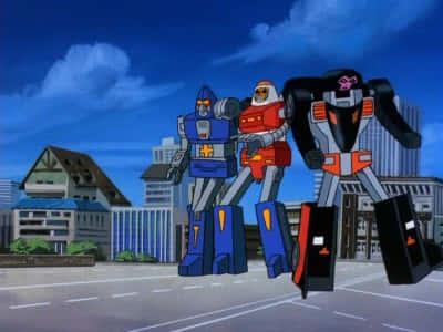 Walking On Streets Challenge Of The Gobots Wallpaper