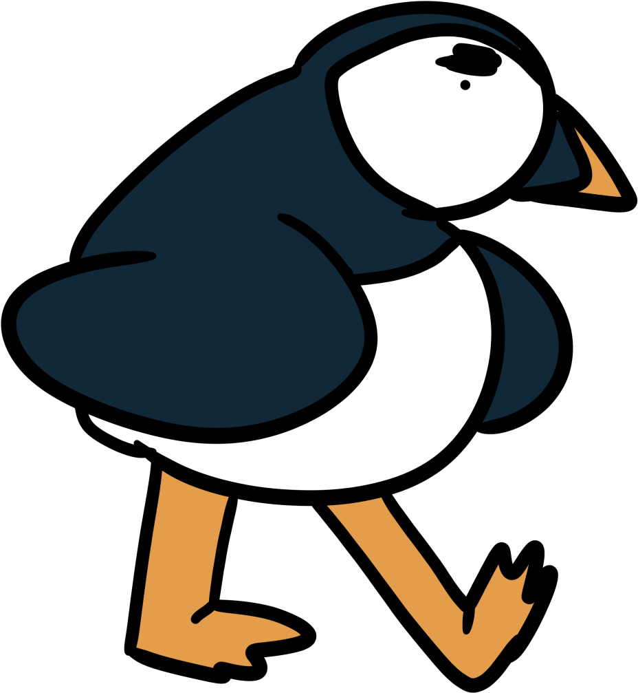 Walking Penguin Cartoon PNG