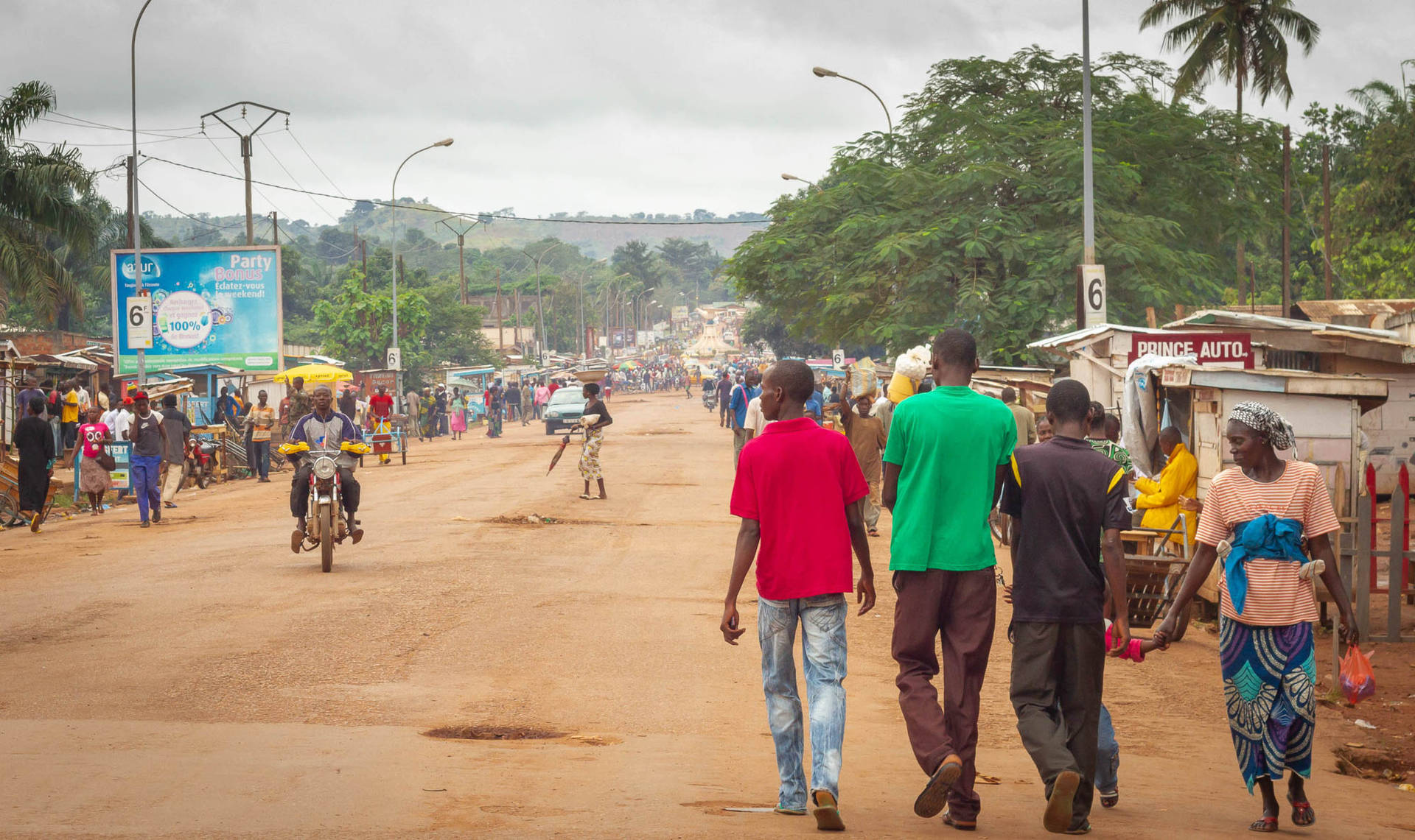 Walking People In Central African Republic Wallpaper