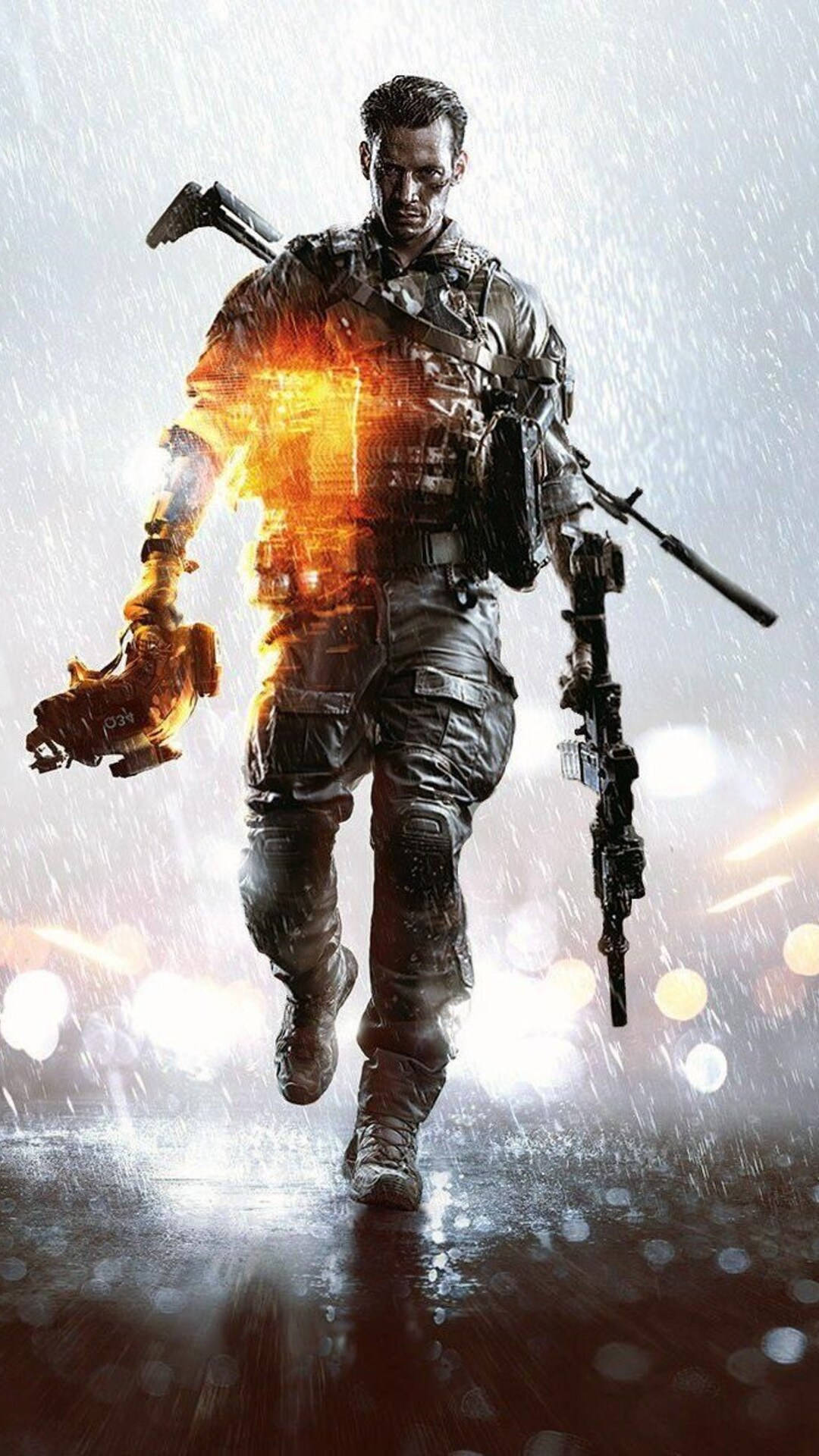 Walking Sergeant Recker Battlefield 4 Phone Wallpaper