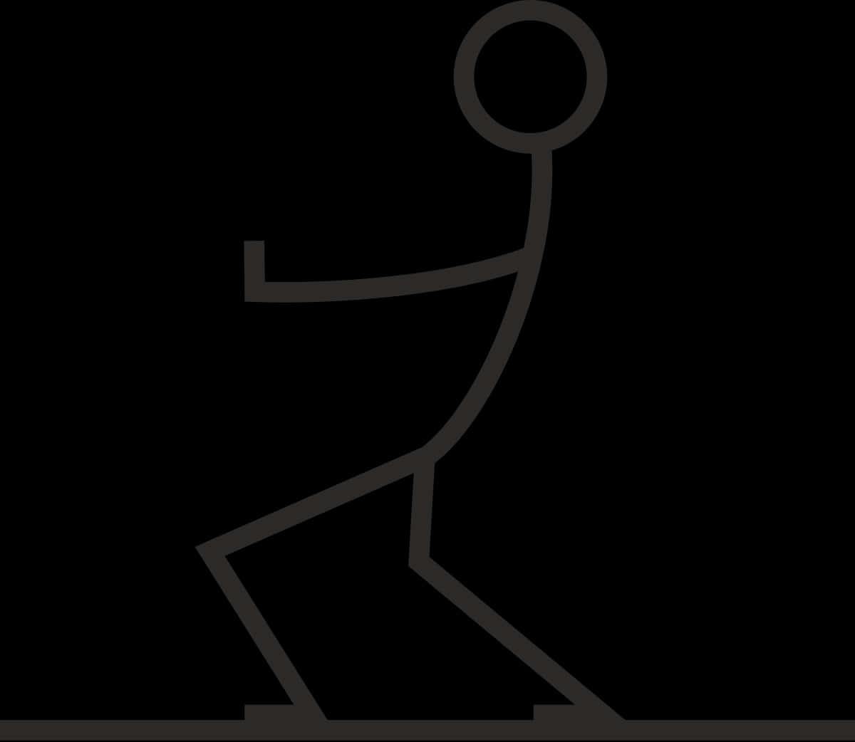 Walking Stick Figure Graphic PNG
