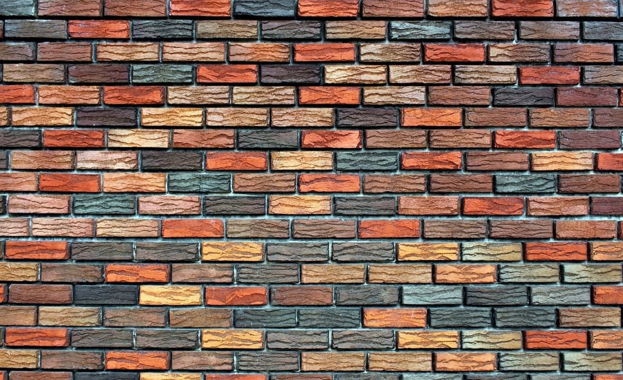 Wall Background Colorful Brick Wall Background