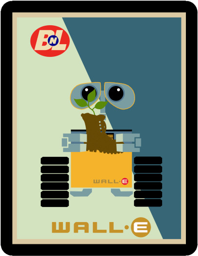 Wall E Robot Poster Art PNG