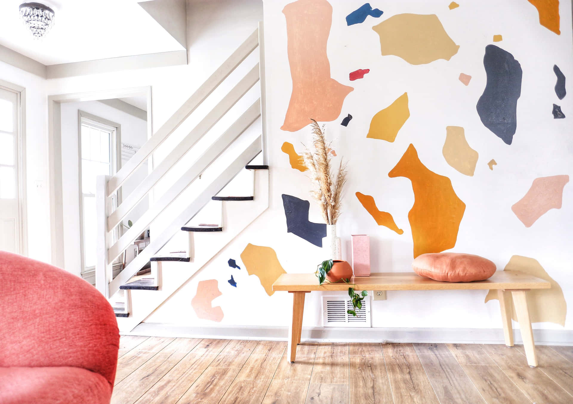 Colorful Wall Painting with a Modern Flair