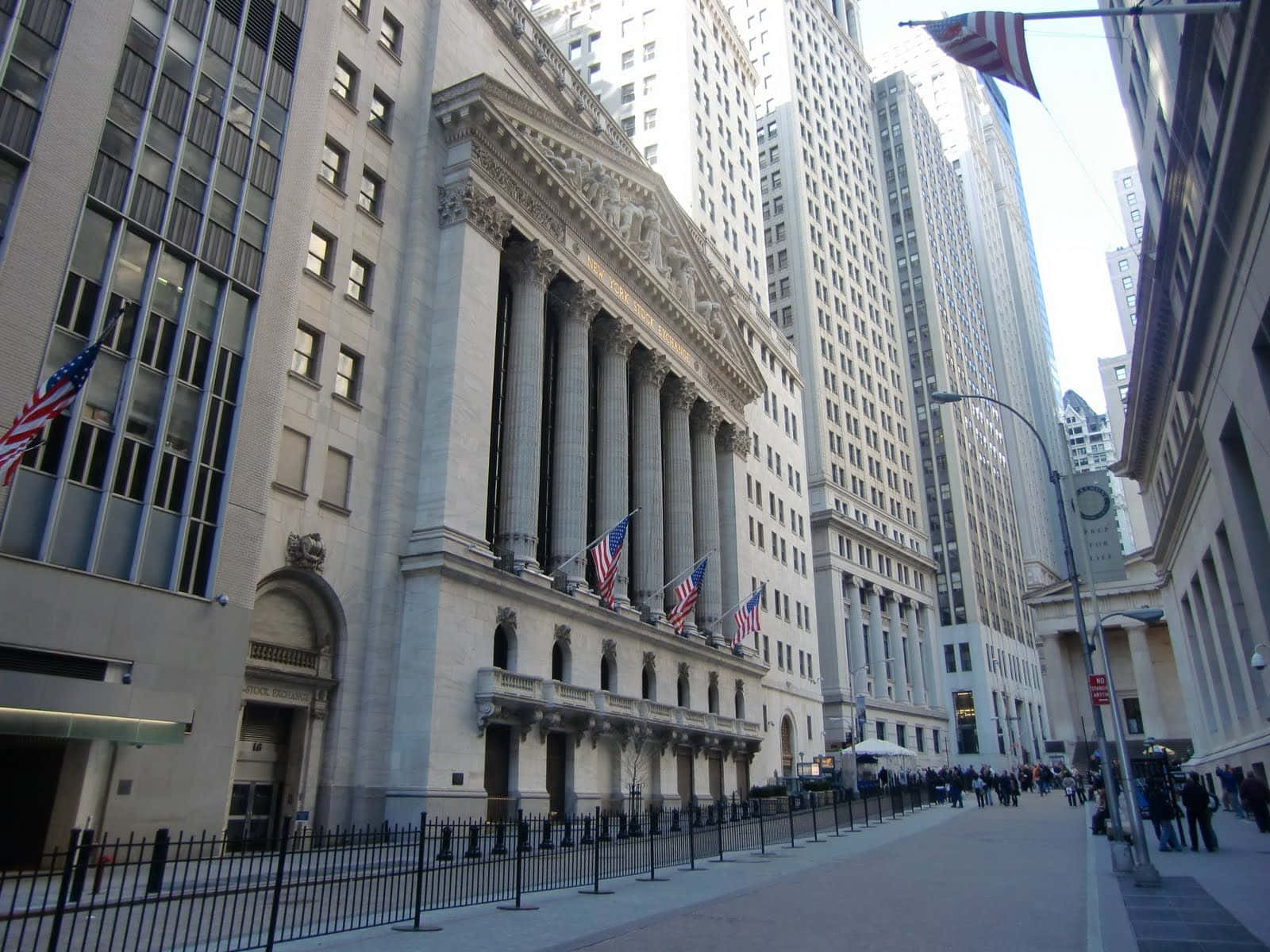 Wall Street, hvor investeringer kommer til live Wallpaper