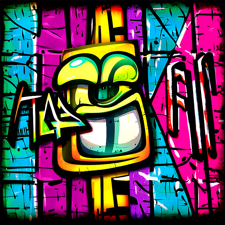 Wall With Graffiti Tags Png 05242024 PNG