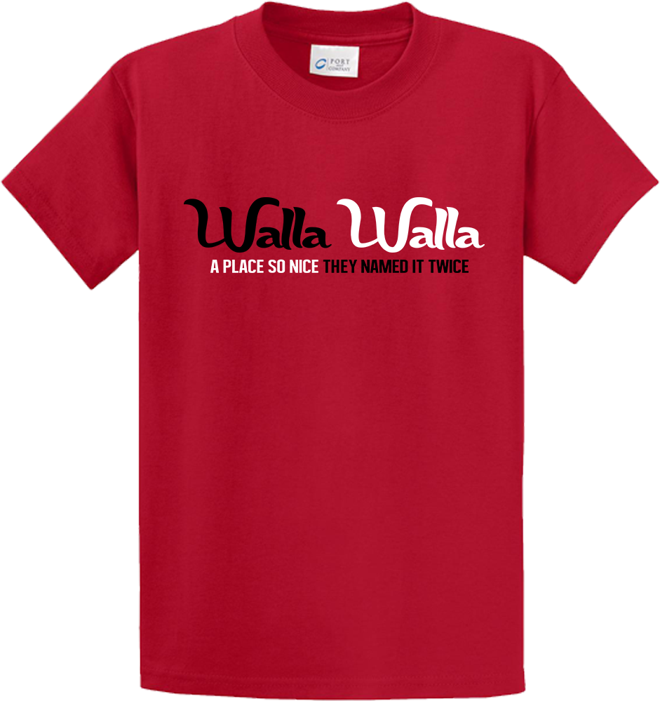 Walla Walla Red T Shirt Design PNG