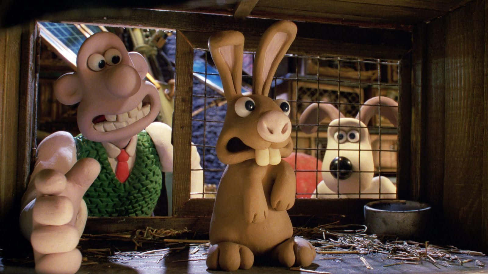 Wallace & Gromit The Curse Of The Were-rabbit Cage Wallpaper
