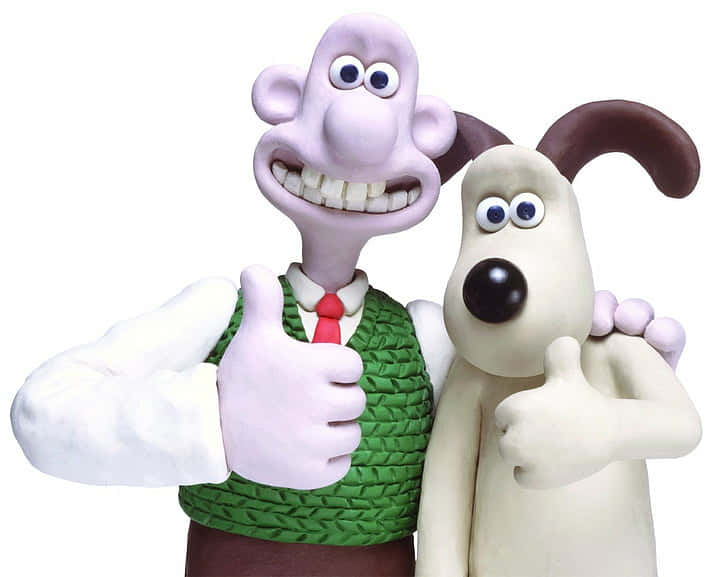 Wallace & Gromit The Curse Of The Were-rabbit Giving Thumbs Up Wallpaper