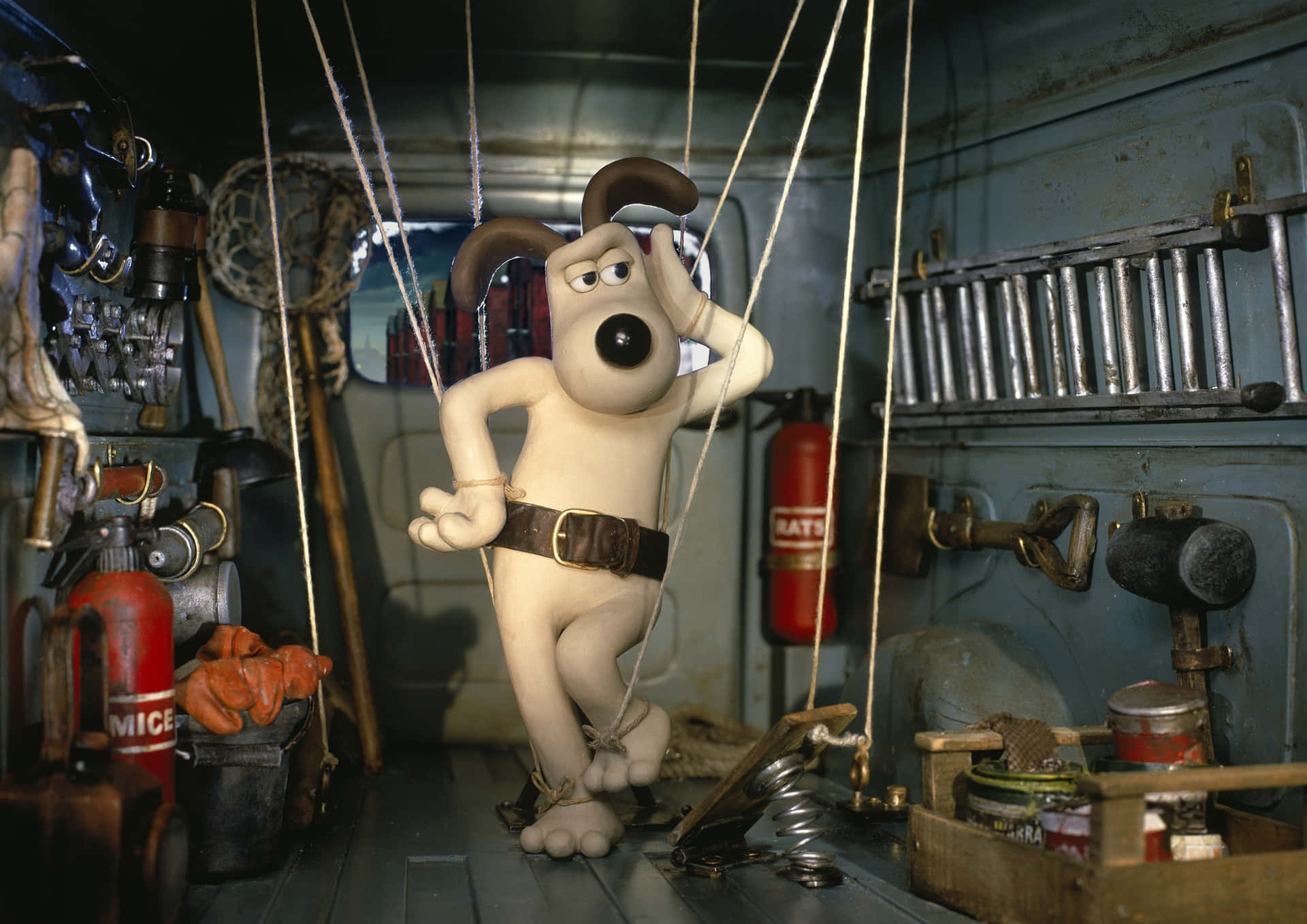 Wallace & Gromit The Curse Of The Were-rabbit Puppet Strings Wallpaper