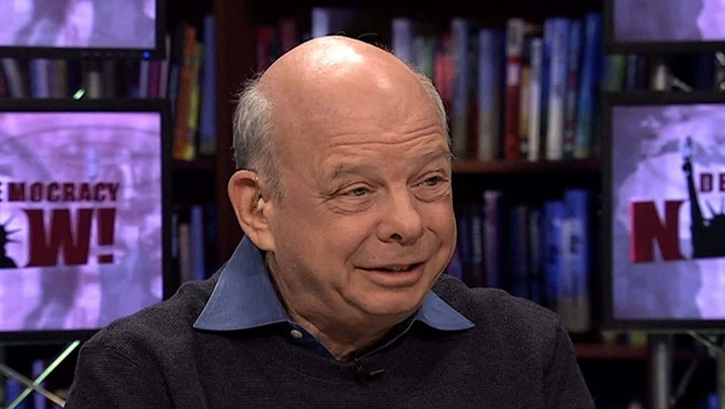 Wallace Shawn Smiling in a Studio Wallpaper