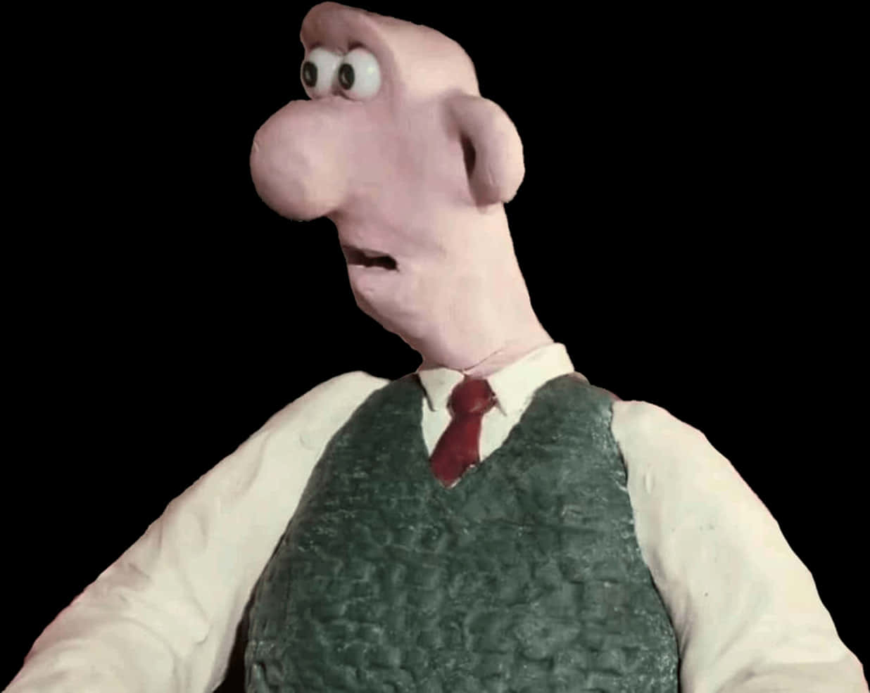 Wallace Surprised Expression PNG