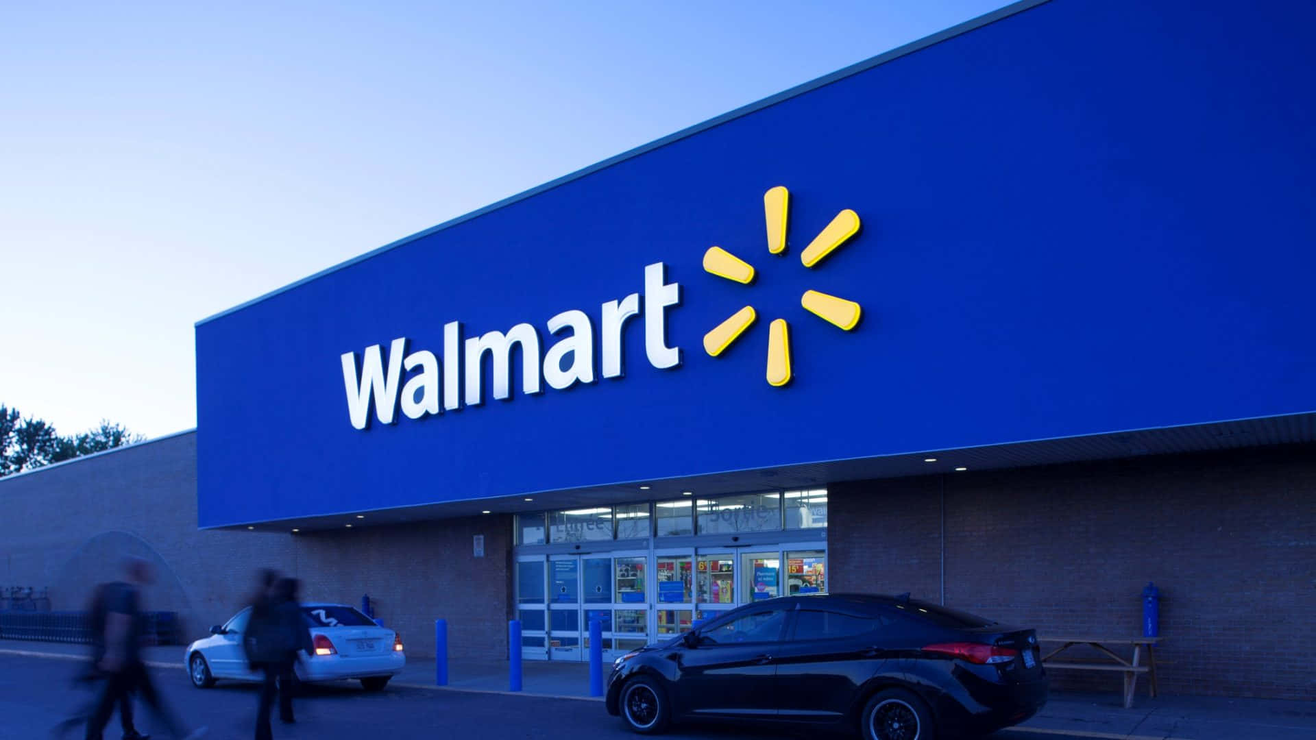 Walmartes Una Tienda Grande Con Un Letrero Azul