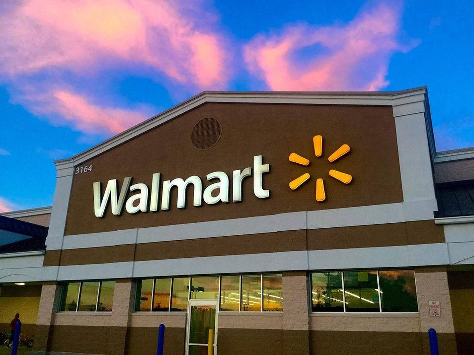 Walmart Building During Sunset Wallpaper