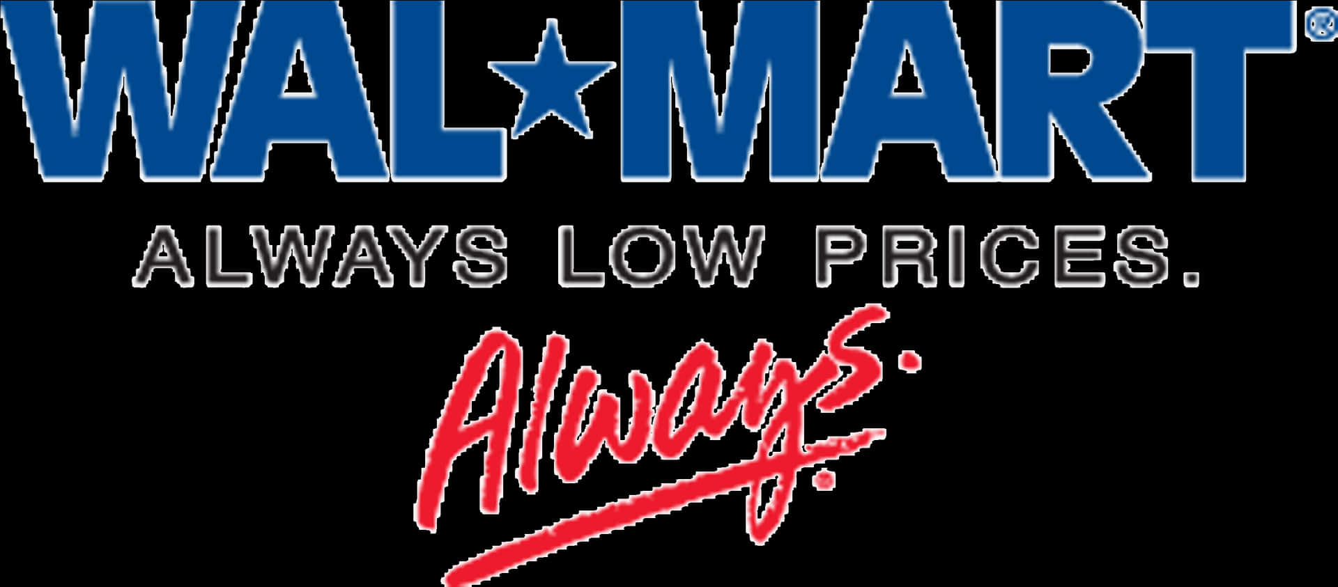 Walmart Logo Always Low Prices PNG