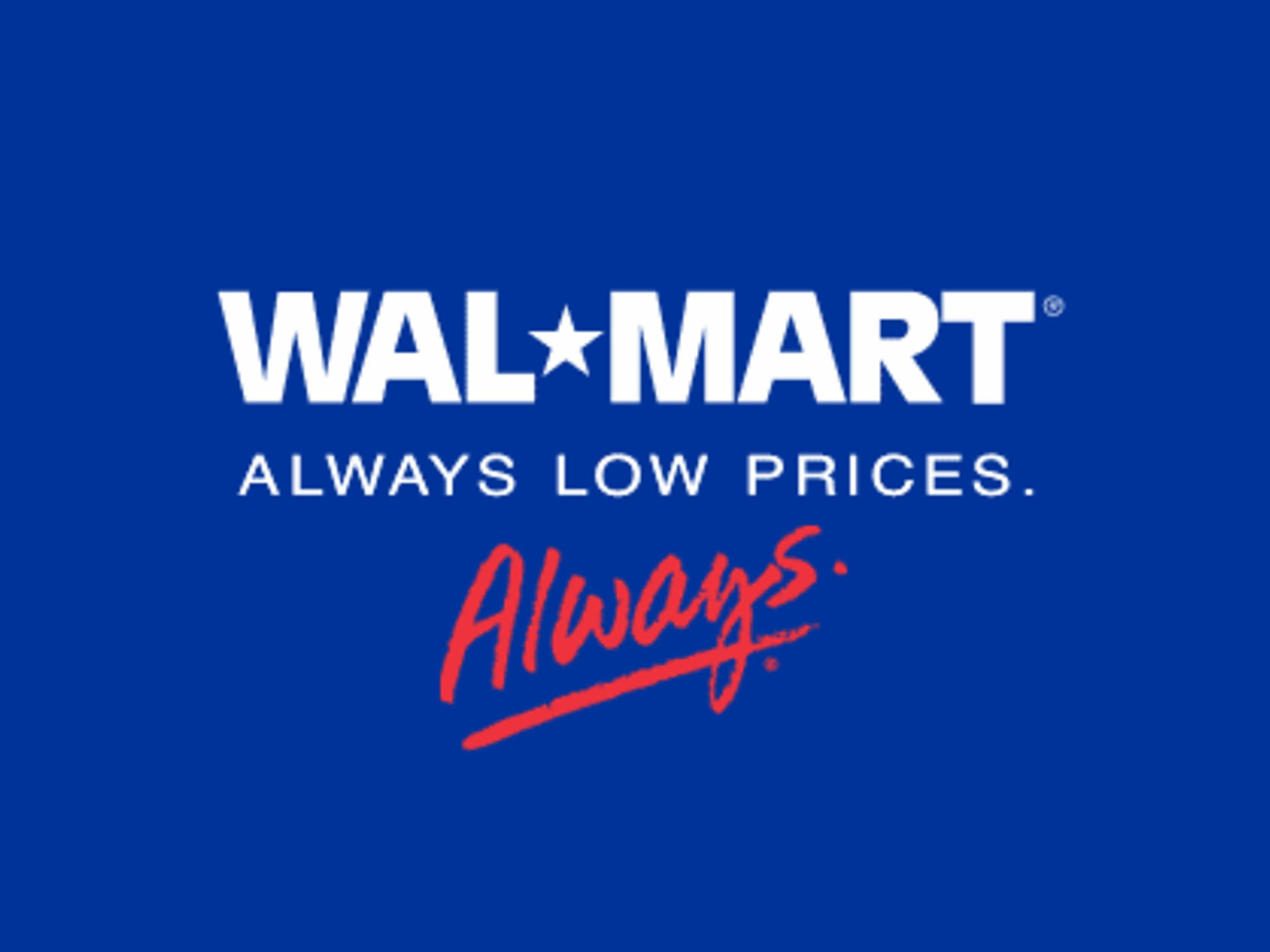 Walmartniedrige Preise In Blau Wallpaper