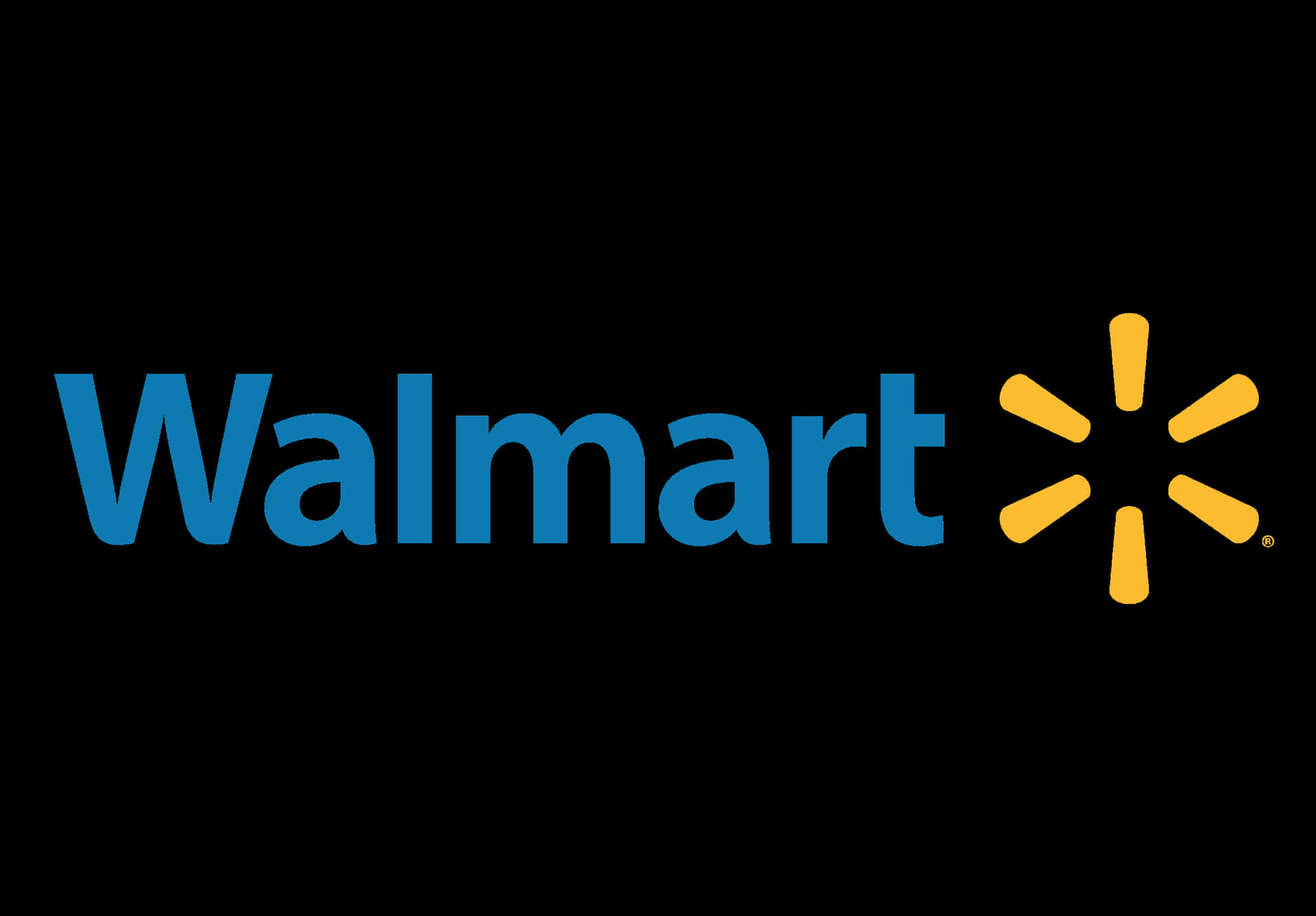 walmart logo on a black background