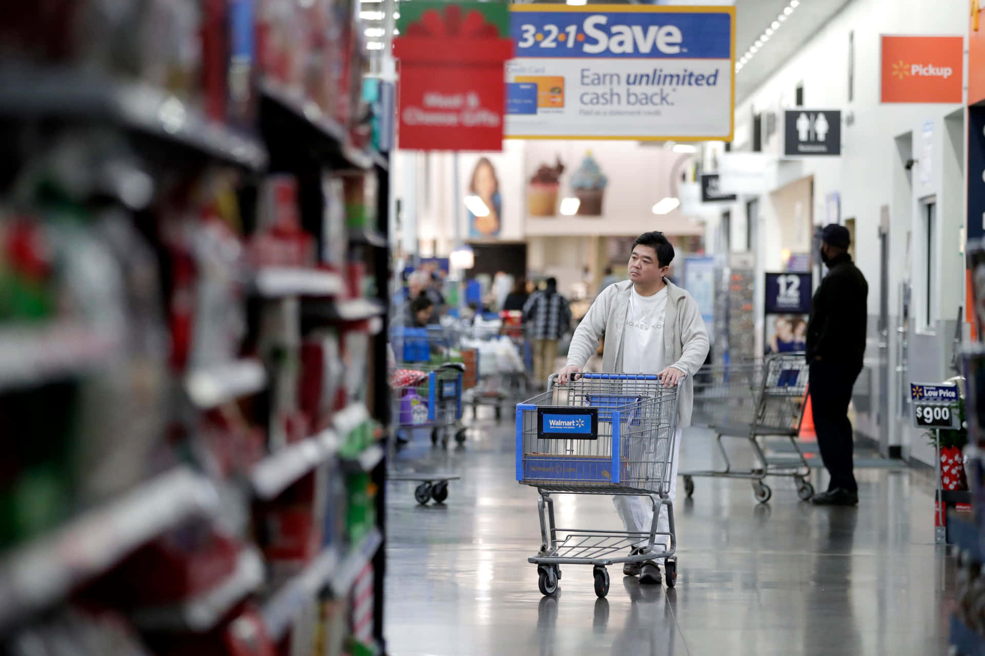 Walmart Shoppers Stocking Up on Supplies