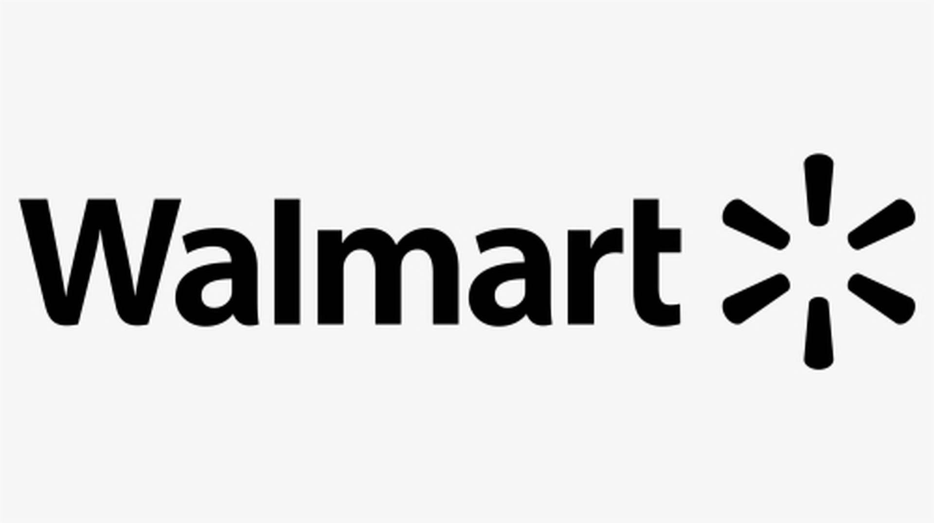 Logo Minimalista Bianco Walmart Sfondo