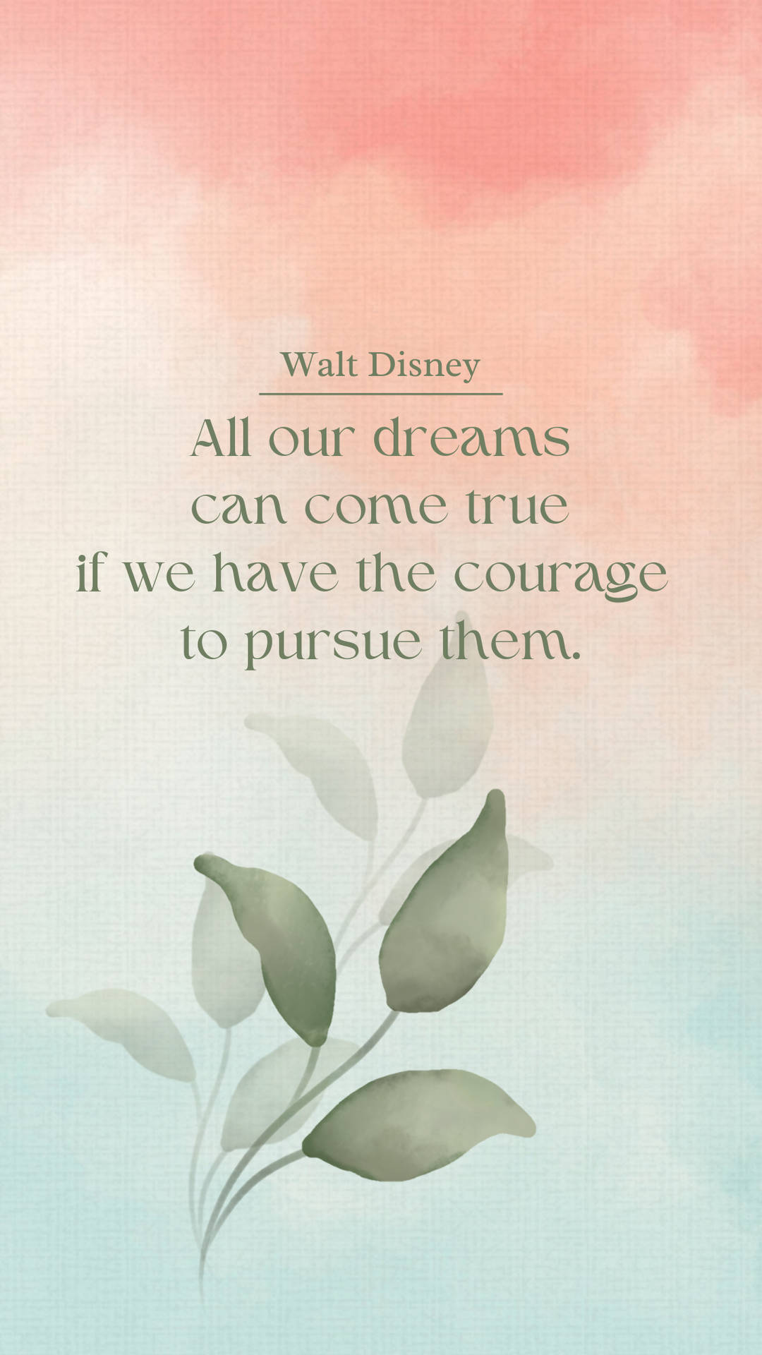 Walt Disney Motivational Quotes Aesthetic Wallpaper
