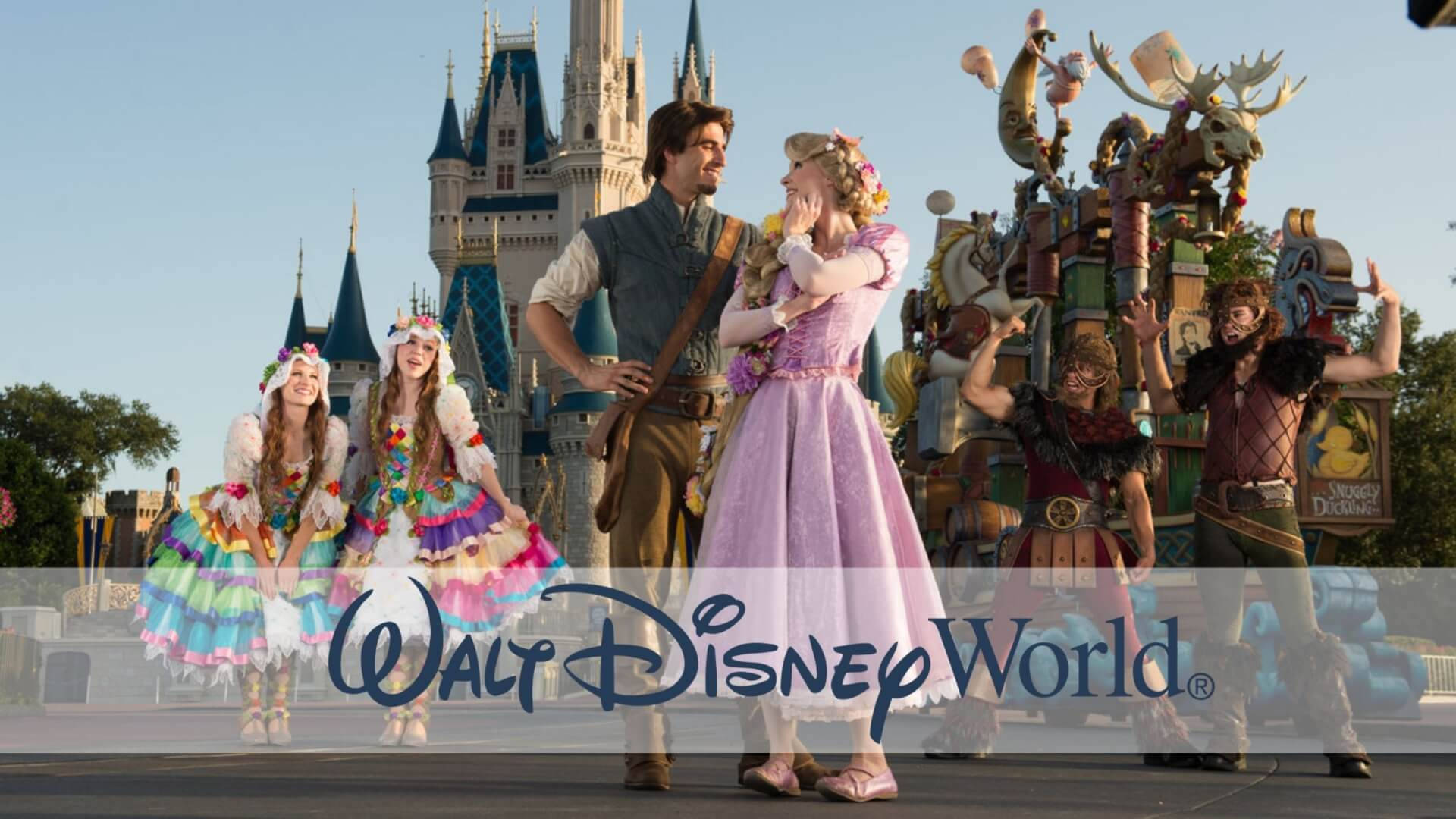 Nyd synet af Disneys velkendte tegn på Walt Disney World-tapet. Wallpaper