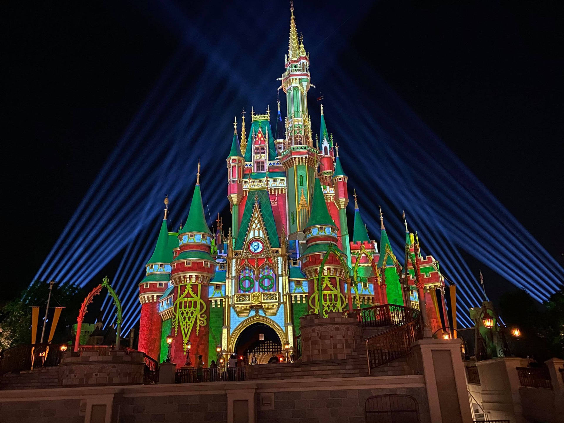 Walt Disney World Christmas Castle Wallpaper