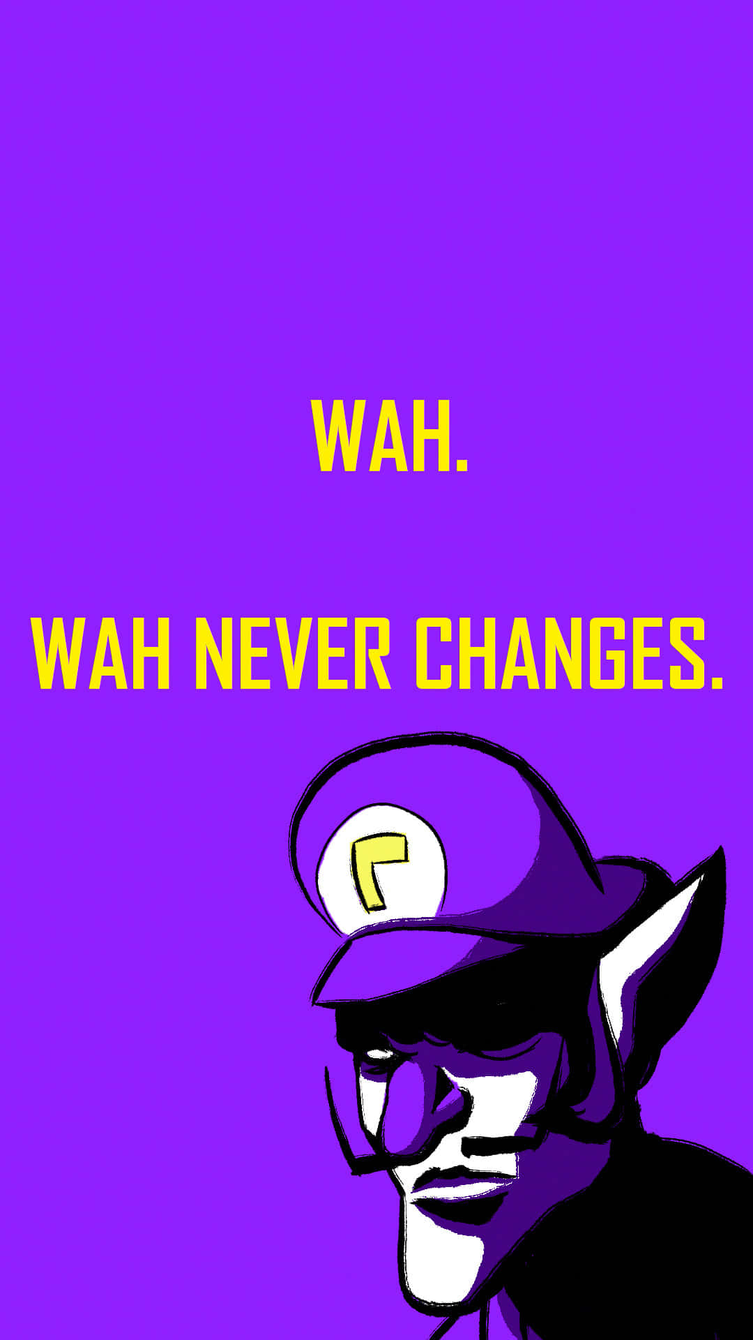 Waluigi Strikes a Pose in Action-packed Wallpaper Wallpaper