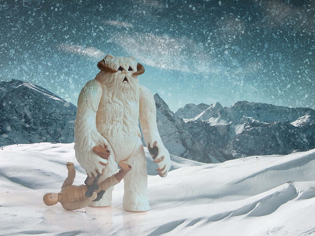 Een Intimiderende Wampa In Al Zijn Glorie Achtergrond