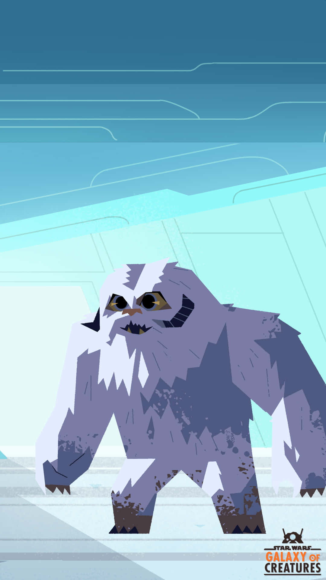 Fearsome Wampa Creature Awakens in the Cold Winter of Hoth!" Wallpaper