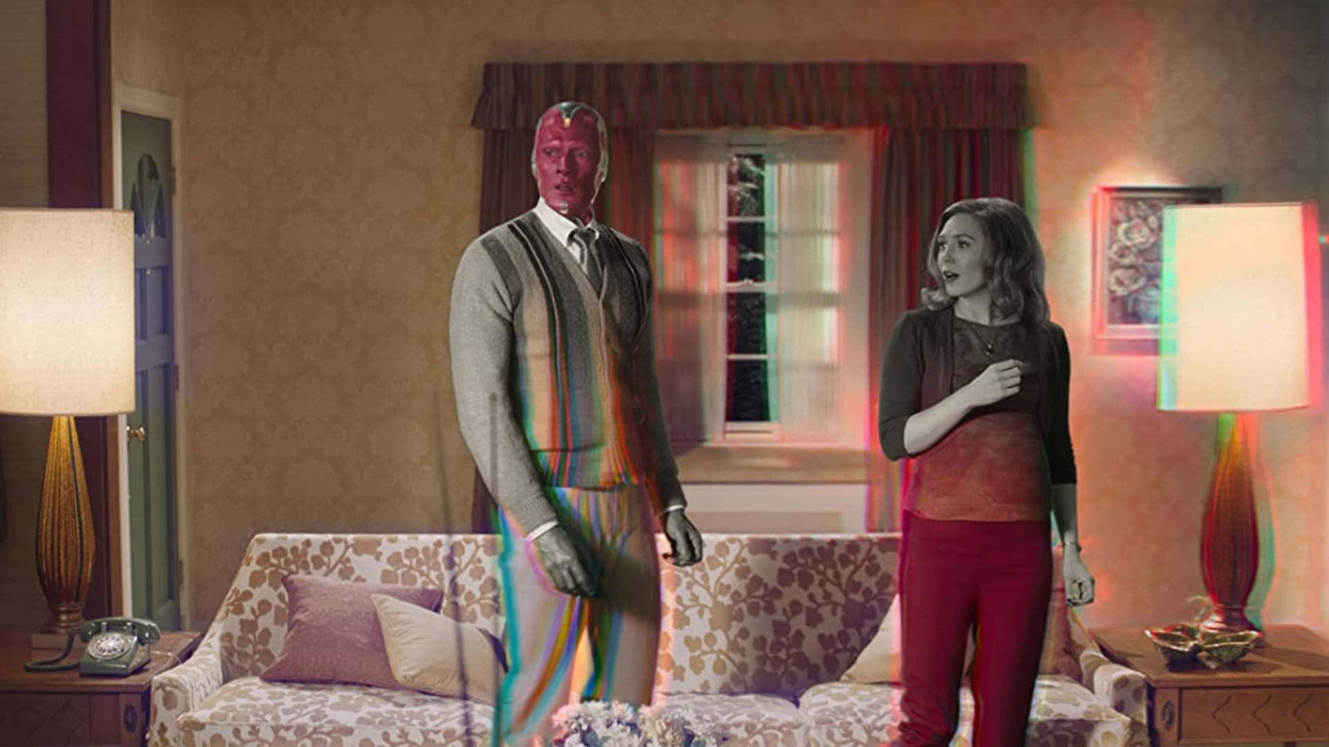 Scarlet Witch and Vision in WandaVision TV Series