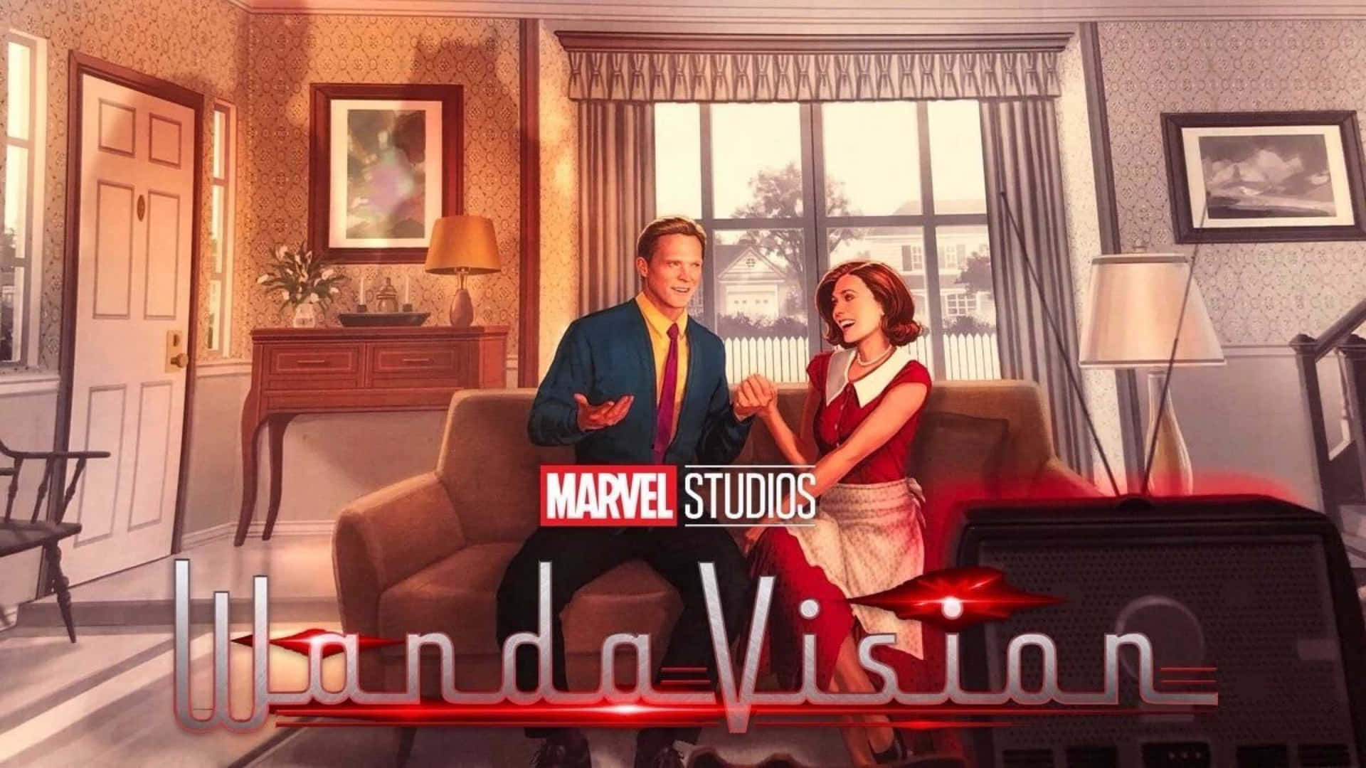Wanda and Vision in their vintage-inspired TV Reality