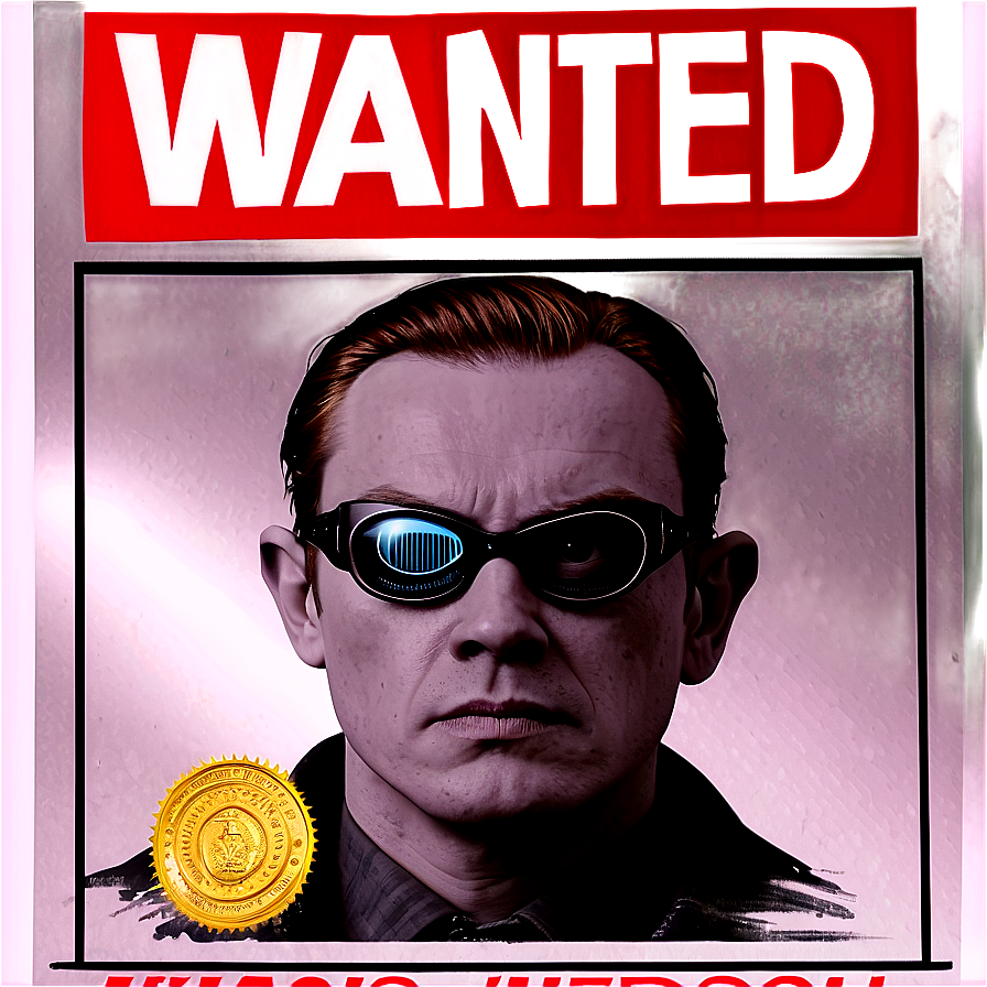 Wanted Spy Poster Png 06112024 PNG