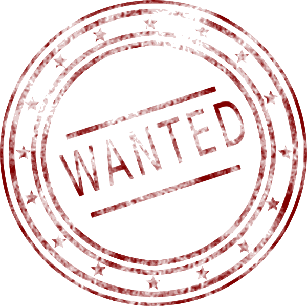 Wanted Stamp Red Grungy Texture PNG