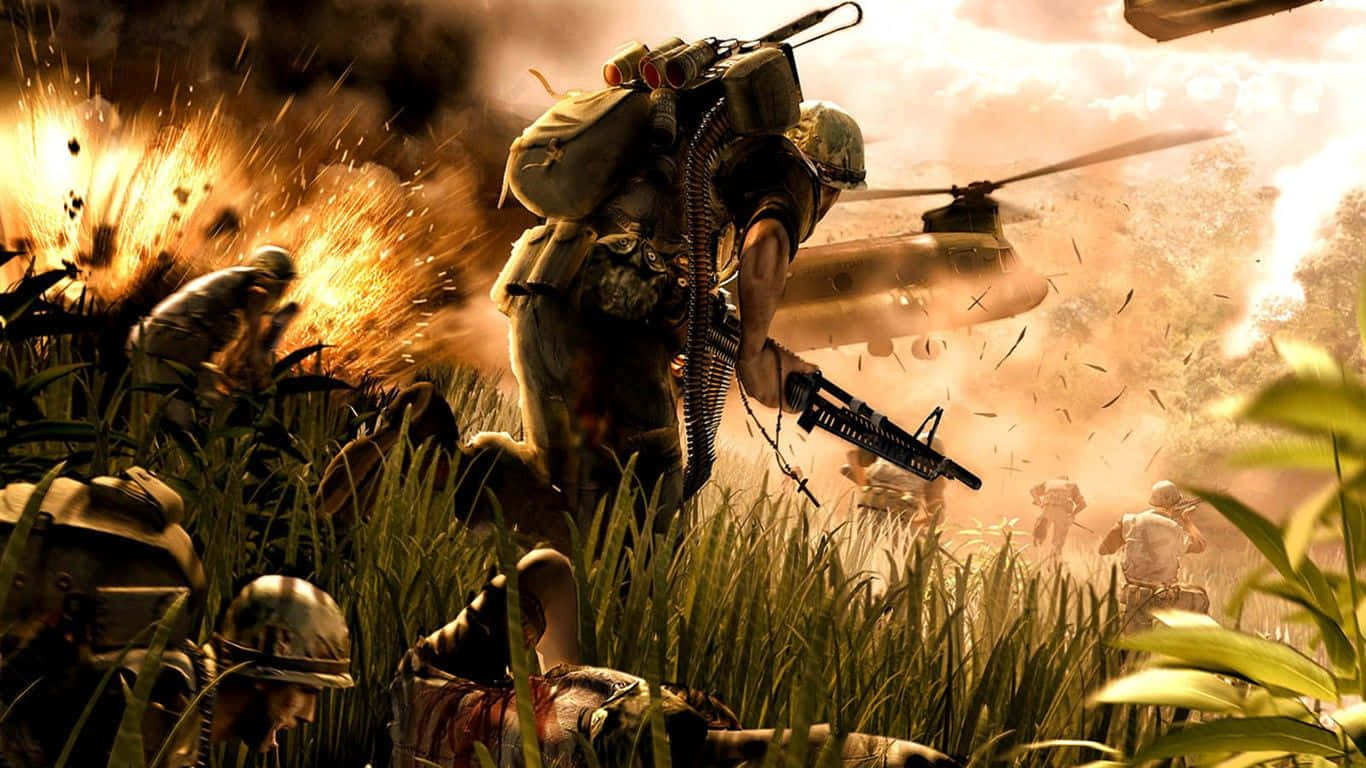Captivating Digital War Game Scenario Wallpaper