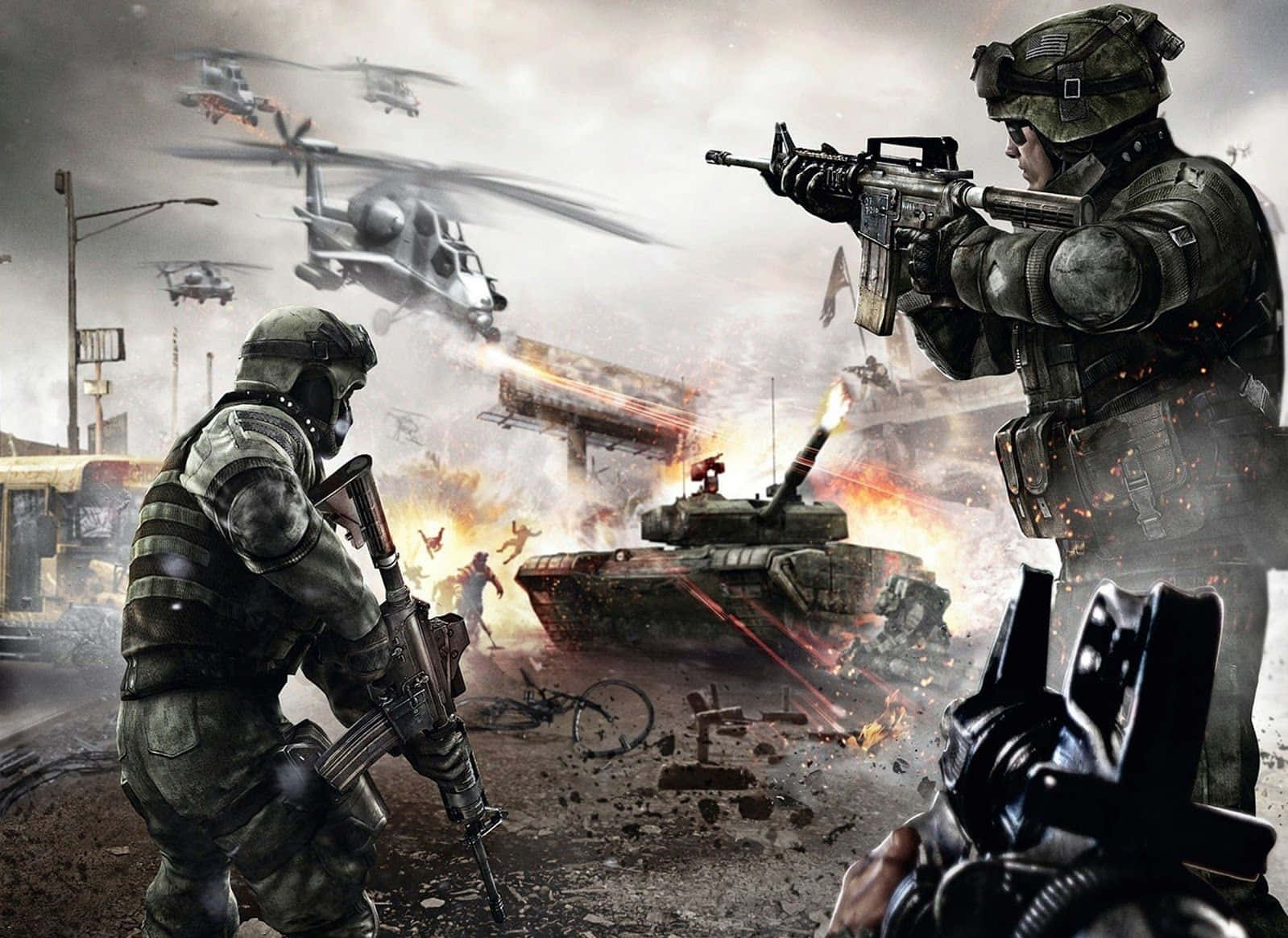 Intense Action War Games Wallpaper