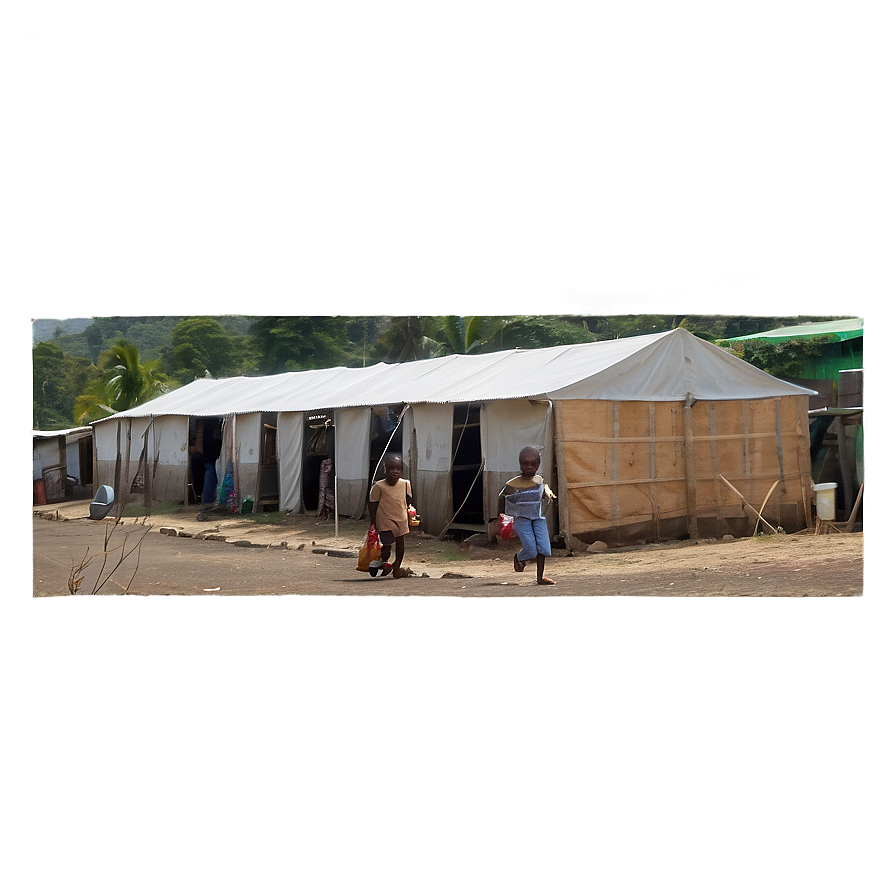 War Refugee Camp Png 06112024 PNG