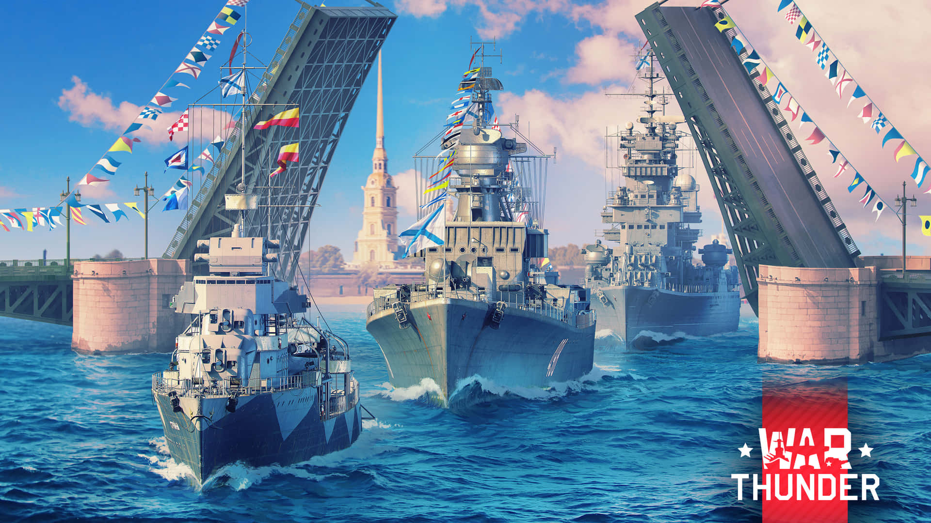 War Thunder Naval Battle Promotional Art Wallpaper