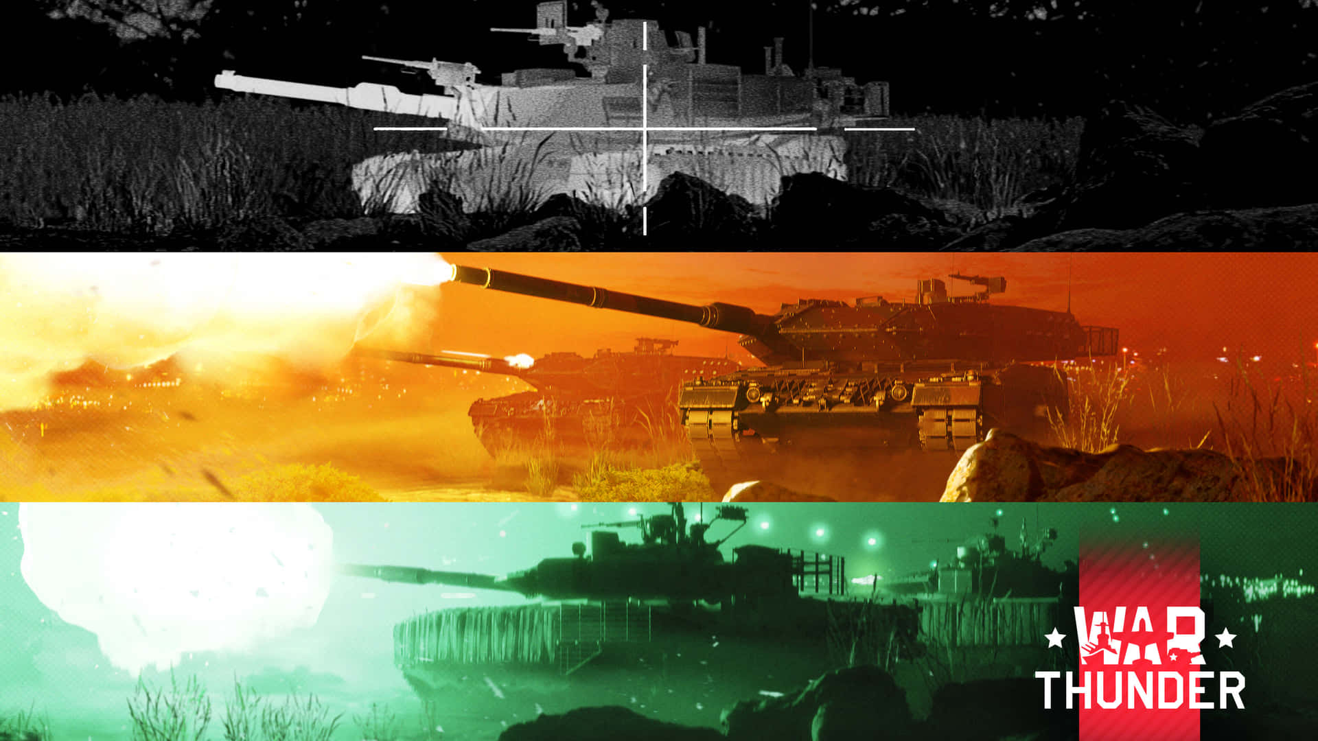 War Thunder Triptych Tanks Wallpaper