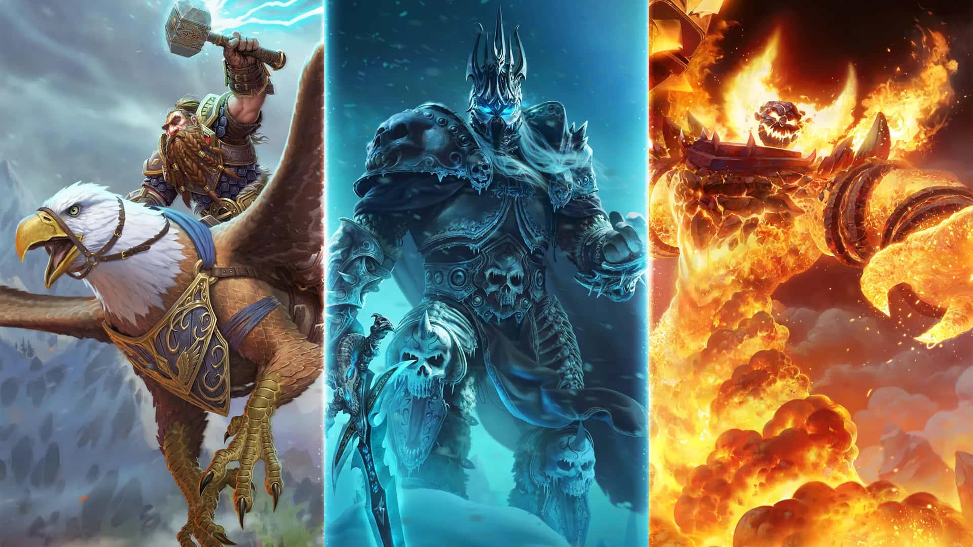 Warcraft2 Personajes Uno Al Lado Del Otro. Fondo de pantalla