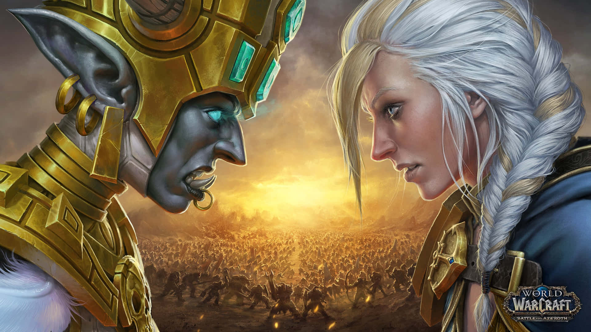 vær verden af Warcraft: en kvinde og en mand Wallpaper