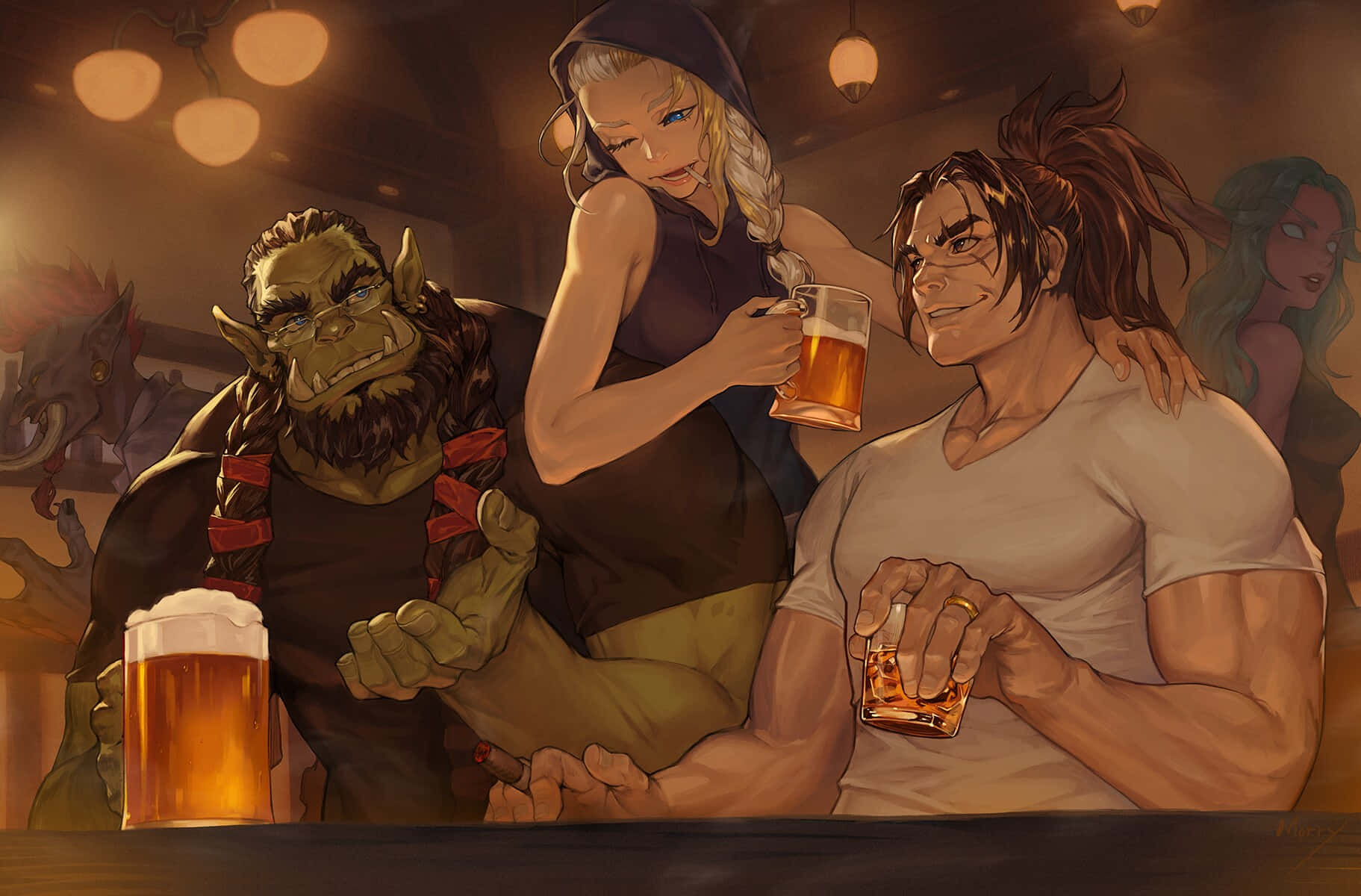 Pertemuan Tavern Warcraft Wallpaper