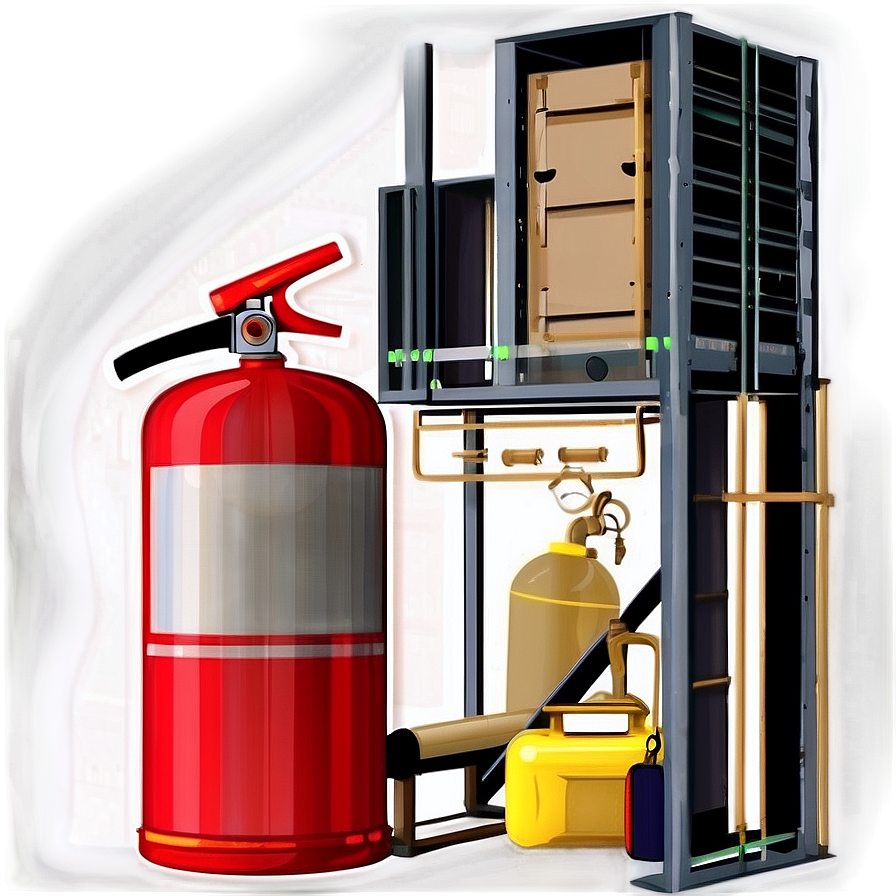 Warehouse Fire Safety Equipment Png 06122024 PNG