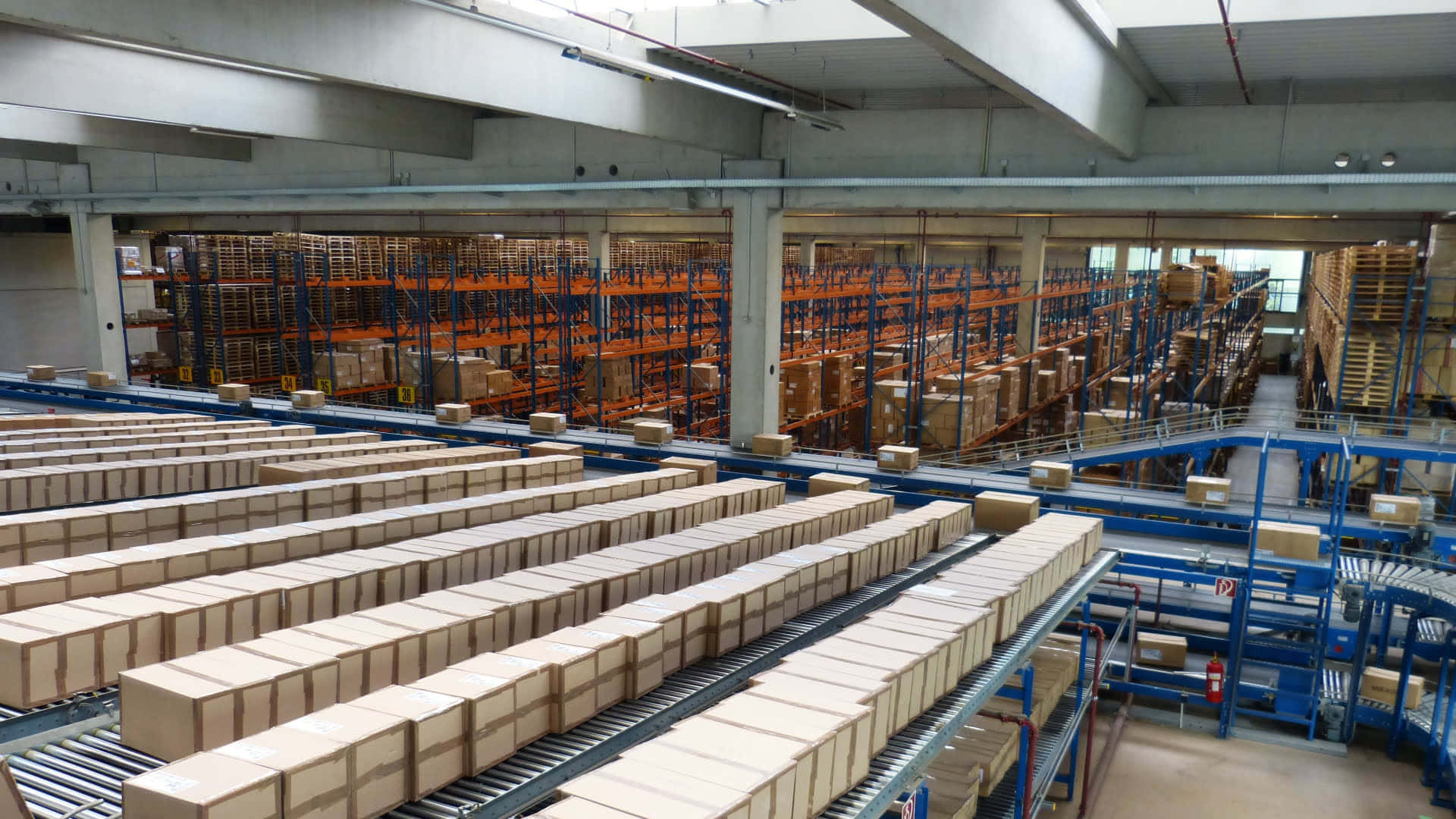 A Warehouse With Boxes On The Floor