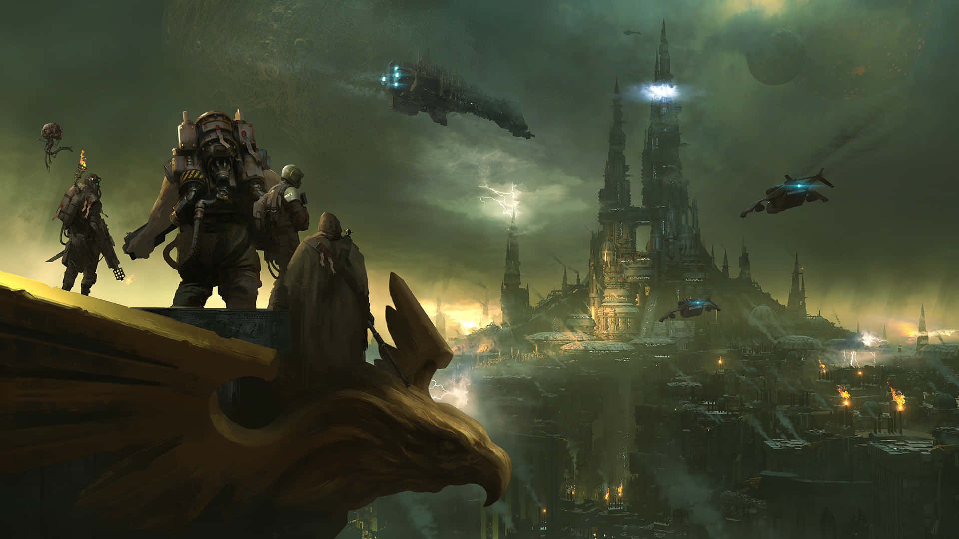 Battle with Chaos in Warhammer 4K Wallpaper