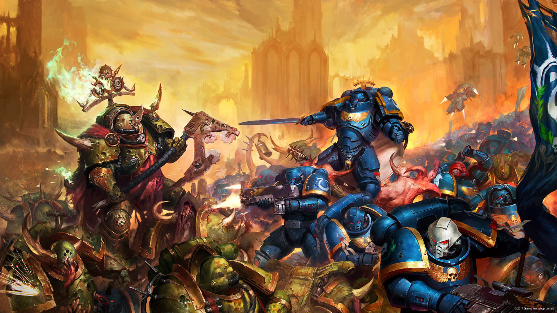 "Exploring the Intergalactic World of Warhammer 4k" Wallpaper