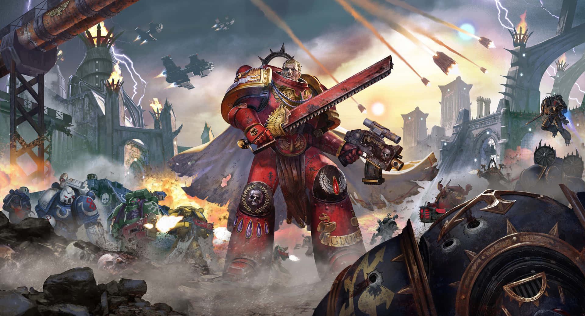 Epic Warhammer 4K tapet til pc og mobil. Wallpaper