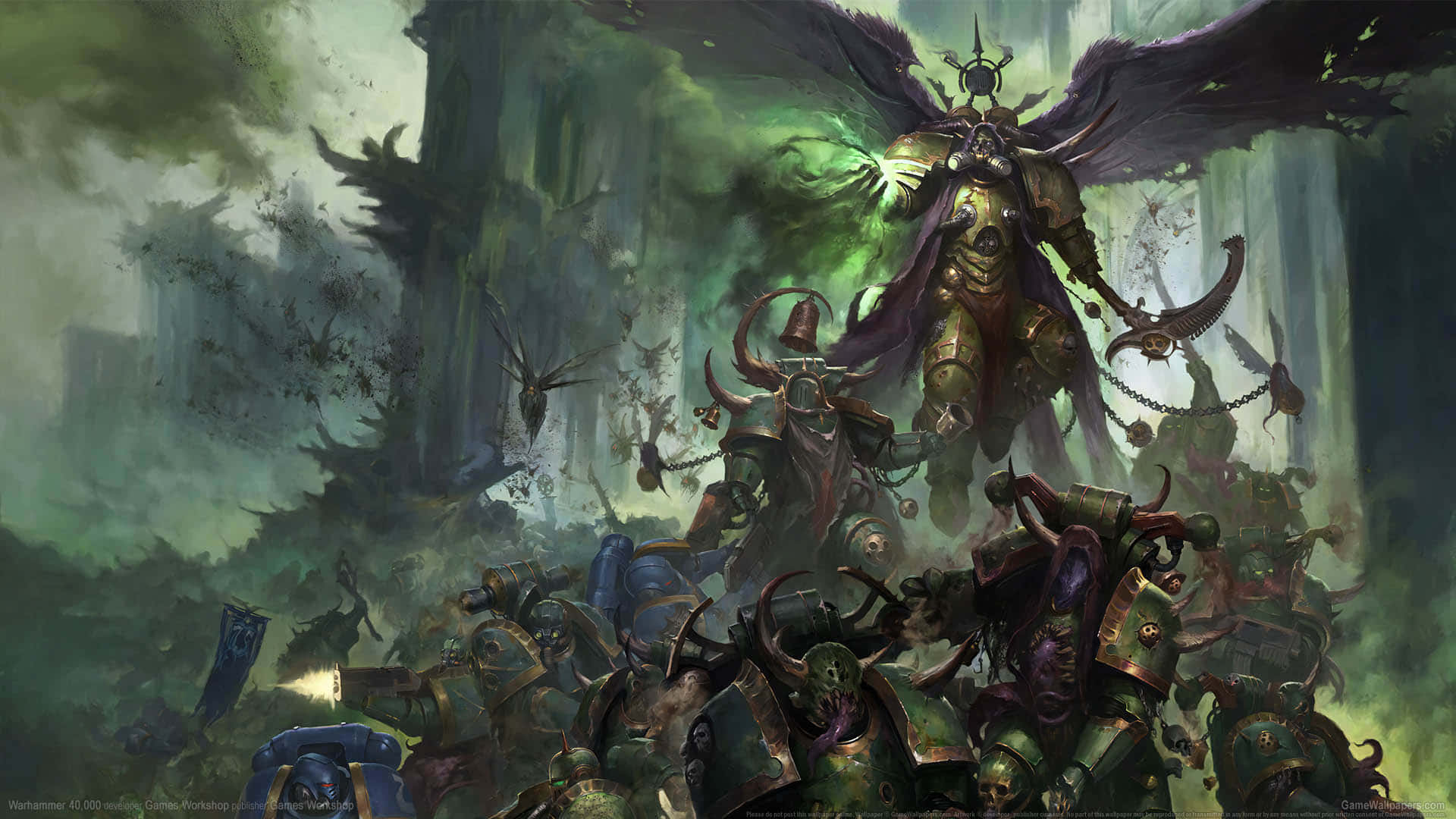 Blæs dine fjender væk i det mytiske Warhammer 4k-verden. Wallpaper