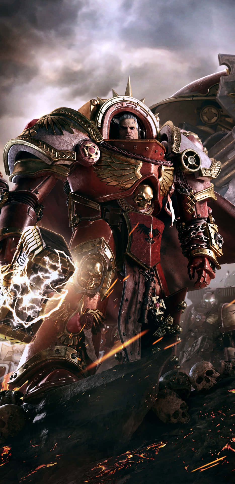 “En dværghær i det krigshærgede Warhammer 4k verden.” Wallpaper