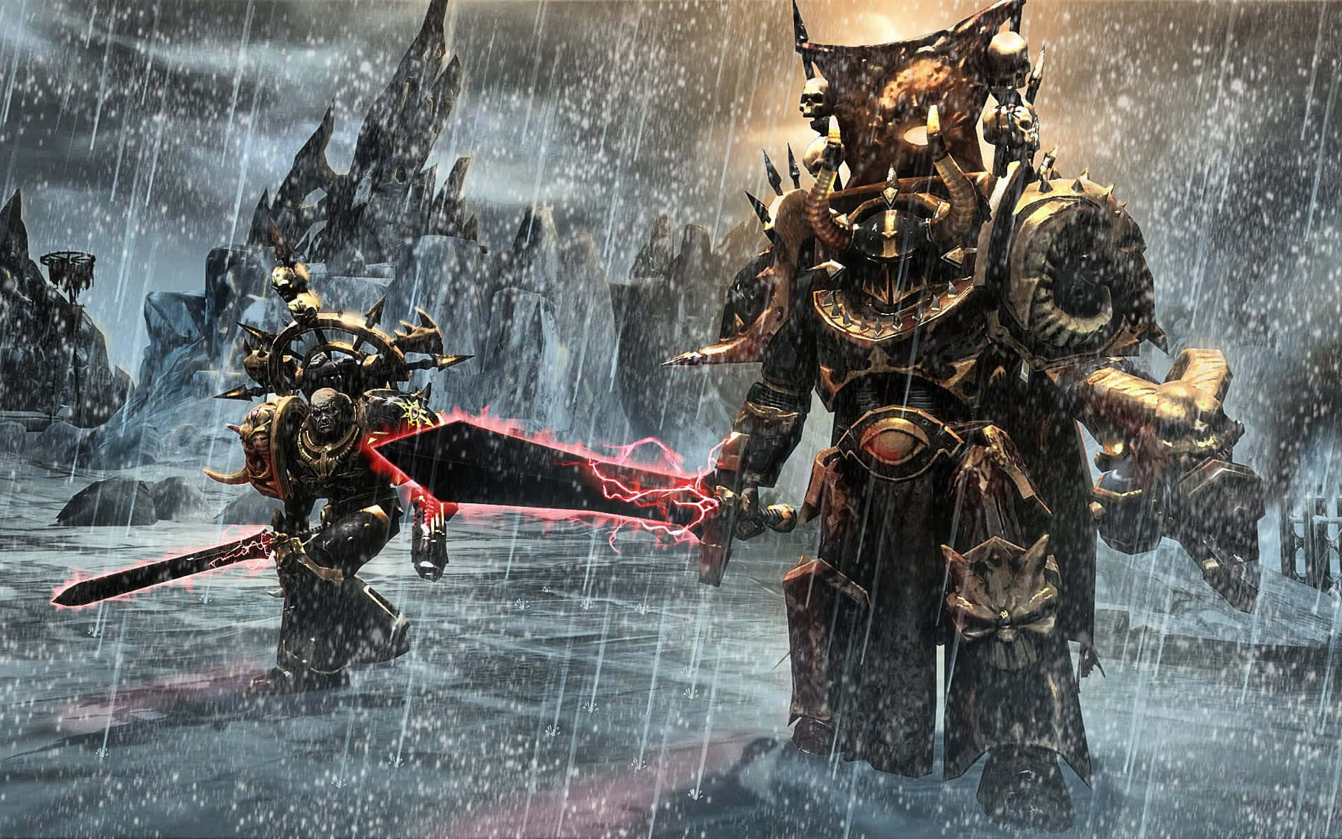 Rock et evigt krig i Warhammer 4k-verdenen! Wallpaper
